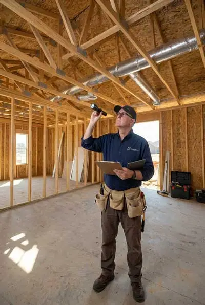 Doug doing a construction building report
